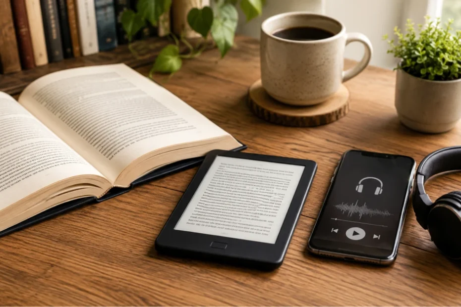 Livro, Audiobook ou Ebook? Qual o melhor para ajudar no hábito de leitura?